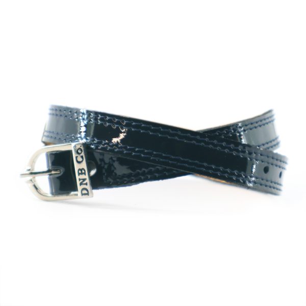 Navy Patent Spur Straps