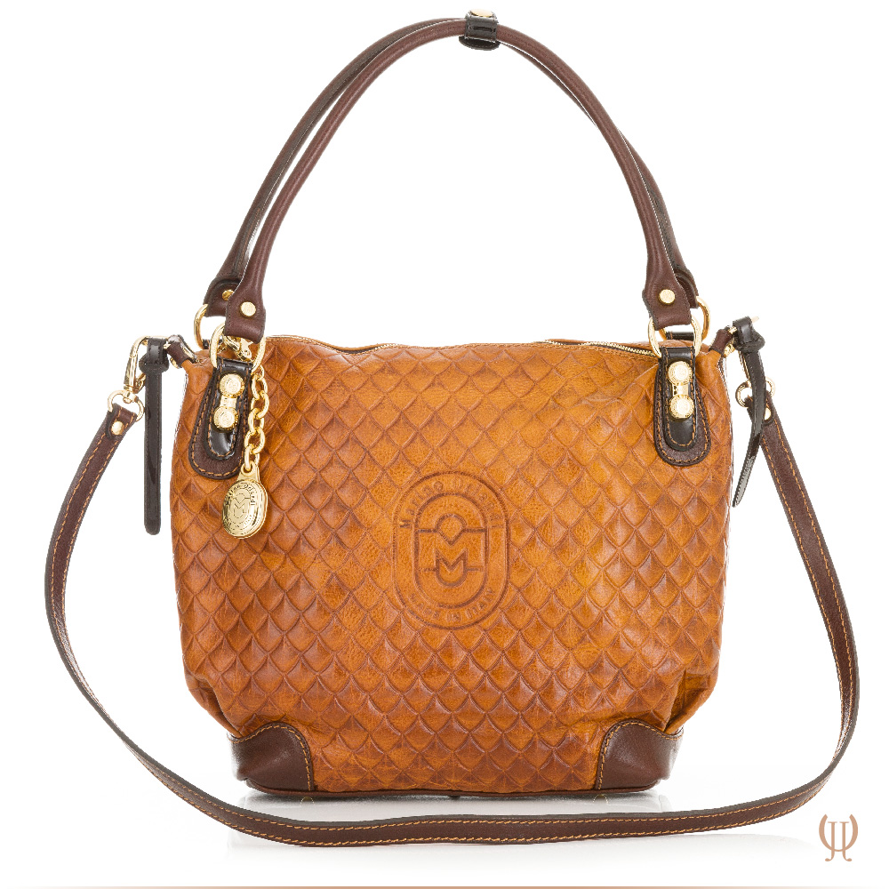 Marino Orlandi Lattice Handbag in Light Tan
