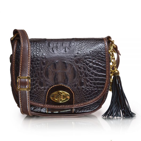 Marino Orlandi Saddle Handbag in Dark Brown