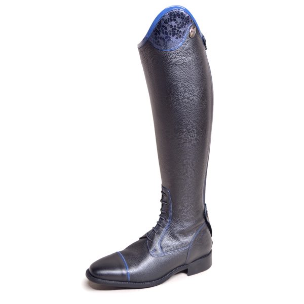 De Niro Salentino Black Ice Notte Patent Blue Trims