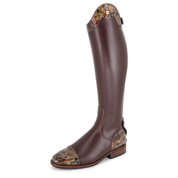 DonaDeo Julia Vitello Brown Sfumato Bronzo Top, Heel And Toe