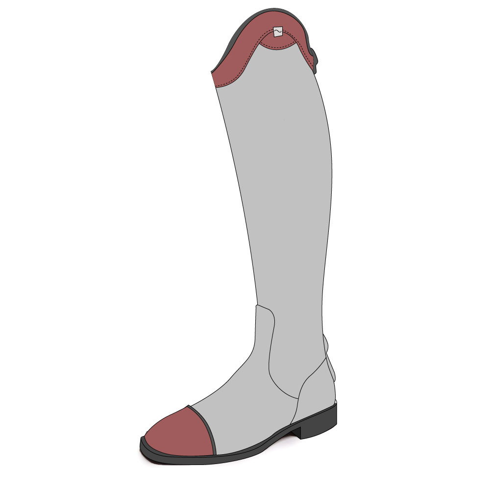 Top section leather on toe cap